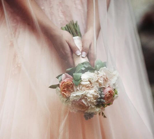 Blushing Bride | Peony + Blush Suede