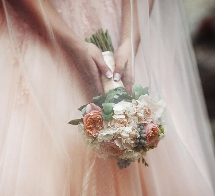 Blushing Bride | Peony + Blush Suede